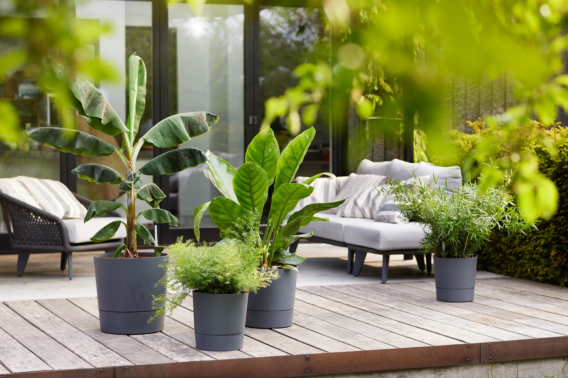 macetas de plastico reciclado Elho